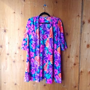 Sandcastle Sport Vintage Multicolor Floral Print Cover Up